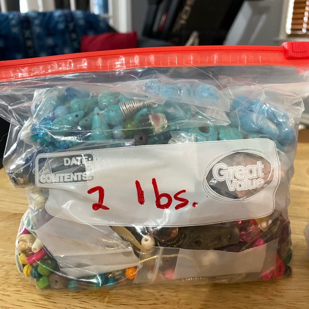 4 lbs total of fun,  beads & charms and who knows what to find! - Picture 2 of 5